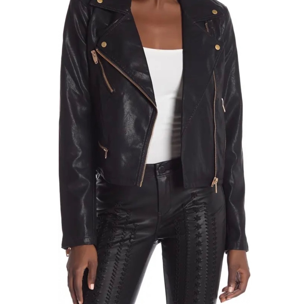 Faux Leather Moto Jacket